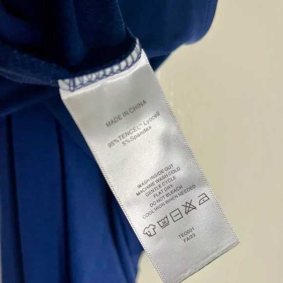 NWT Quince Navy Sleeveless Stretchy Full length Wide Leg Jumpsuit Leisure - Picture 6 of 6